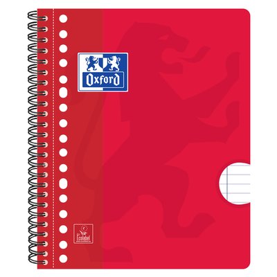 Collegeblok Oxford School A5+ lijn 17-gaats 160 pagina's 80gr assorti