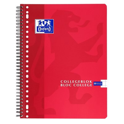 Bloc de cours Oxford School A4 23 perf carreau 10mm 160 pages assorti