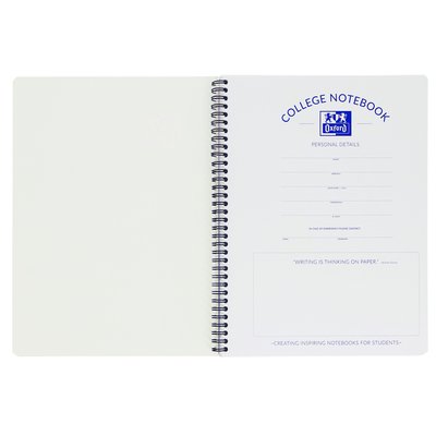 Bloc de cours Oxford School A4 23 perf carreau 10mm 160 pages assorti