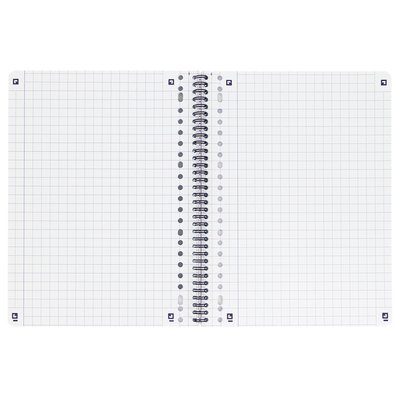 Bloc de cours Oxford School A4 23 perf carreau 10mm 160 pages assorti