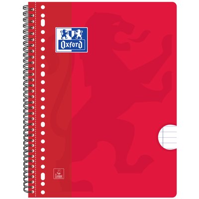 Collegeblok Oxford School A4+ lijn 23-gaats 160 pagina's 80gr assorti