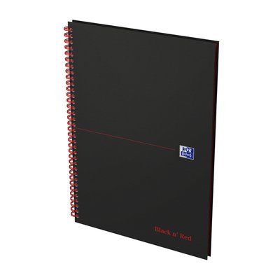Cahier de notes Oxford Black n’ Red A4 ligné 140 pages 80g