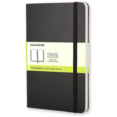 Carnet de notes Moleskine large 130x210mm uni couverture rigide noir