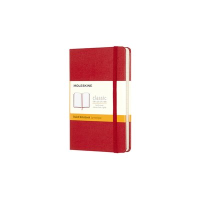 Carnet de notes Moleskine Pocket 90x140mm ligné rigide rouge