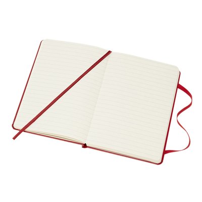 Carnet de notes Moleskine Pocket 90x140mm ligné rigide rouge
