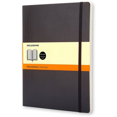 Carnet de notes Moleskine XL 190x250mm ligné couverture souple noir