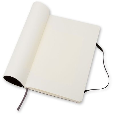 Notitieboek Moleskine large 130x210mm blanco soft cover zwart