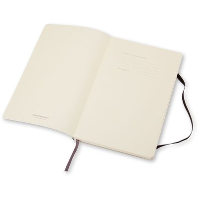 Notitieboek Moleskine large 130x210mm blanco soft cover zwart