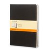 Schrift Moleskine 190x250mm lijn 240 pagina's 70gr zwart set à 3 stuks foto