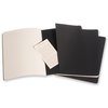 Schrift Moleskine 190x250mm lijn 240 pagina's 70gr zwart set à 3 stuks foto