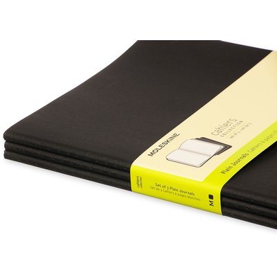 Cahier Moleskine 190x250mm uni 240 pages 70g noir 3 pièces