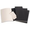 Cahier Moleskine 190x250mm uni 240 pages 70g noir 3 pièces Photo