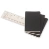 Cahier Moleskine 90x140mm uni 240 pages 70g noir 3 pièces Photo