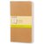 Schrift Moleskine 130x210mm blanco 160 pagina's 70gr kraft set à 3 stuks