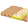 Schrift Moleskine 130x210mm blanco 160 pagina's 70gr kraft set à 3 stuks foto