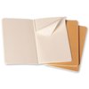 Schrift Moleskine 130x210mm blanco 160 pagina's 70gr kraft set à 3 stuks foto