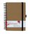 Notitieboek Quantore A5 spiraal lijn 192blz 80gr kraft