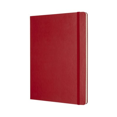 Carnet de notes Moleskine XL 190x250mm uni rigide rouge écarlate