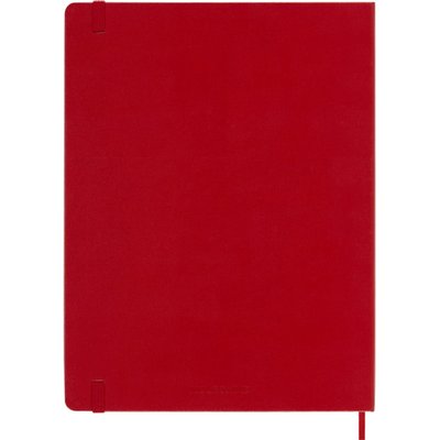 Carnet de notes Moleskine XL 190x250mm uni rigide rouge écarlate
