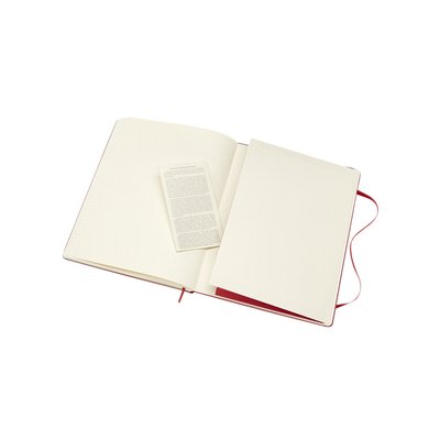 Carnet de notes Moleskine XL 190x250mm uni rigide rouge écarlate