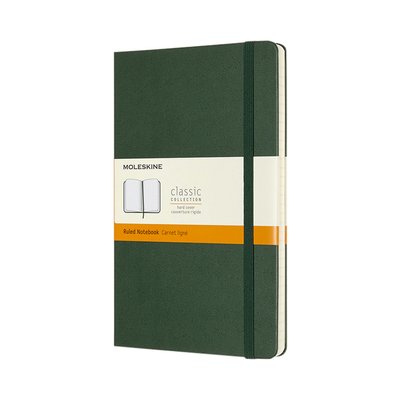 Carnet de notes Moleskine XL 130x210mm ligné rigide vert myrte