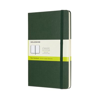 Notitieboek Moleskine large 130x210mm blanco hard cover myrtle green