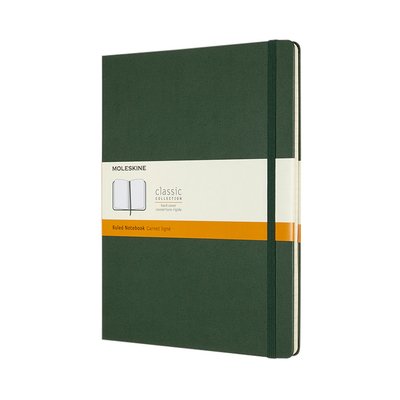 Carnet de notes Moleskine XL 190x250mm ligné vert myrte