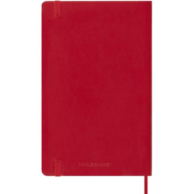 Carnet de notes Moleskine L 130x210mm ligné Soft rouge écarlate