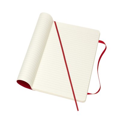 Carnet de notes Moleskine L 130x210mm ligné Soft rouge écarlate