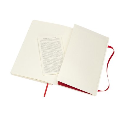 Carnet de notes Moleskine L 130x210mm ligné Soft rouge écarlate