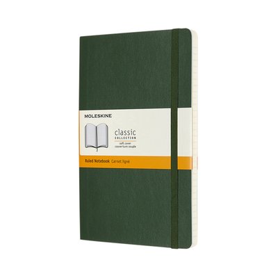 Carnet de notes Moleskine L 130x210mm ligné vert myrte