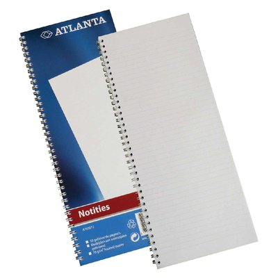 Carnet de notes Djois Atlanta 1 exemplaire 330x135mm ligné 100 pages bleu