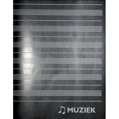 Muziekschrift Qbasic 165x210 36blz 70gr zwart