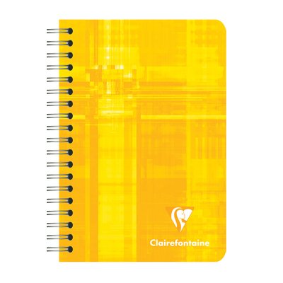 Notitieboek Clairefontaine 95x140mm 180 pagina's spiraal lijn assorti