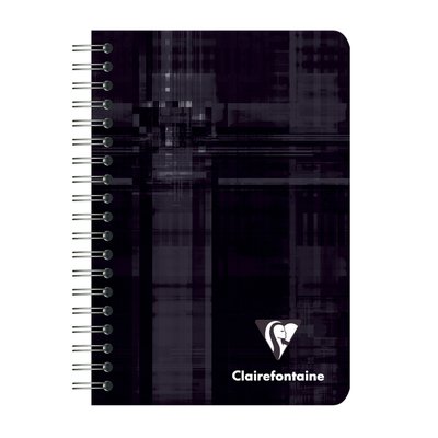 Notitieboek Clairefontaine 95x140mm 180 pagina's spiraal lijn assorti