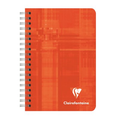 Notitieboek Clairefontaine 95x140mm 180 pagina's spiraal lijn assorti