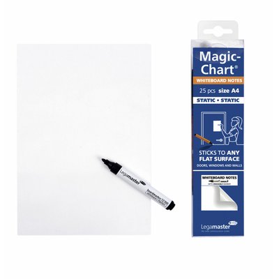 Magic-chart notes Legamaster whiteboard 20x30cm wit 25 vel