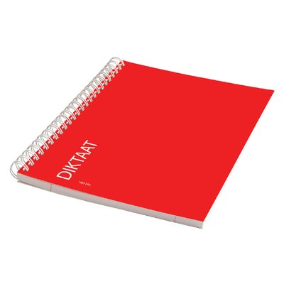 Schrift Qbasic dictaat A5 spiraal lijn 160blz 70gr rood