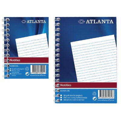Carnet de notes spirale latérale Djois Atlanta A6 ligné 100 pages