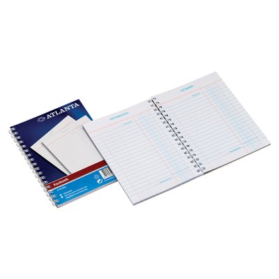 Livre de caisse Djois Atlanta A5 50x 2 feuilles 2x 1 colonne à spirale