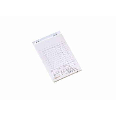Kassablok Djois Atlanta met kopie (carbon) 142x100mm 50x2vel houtvrij wit
