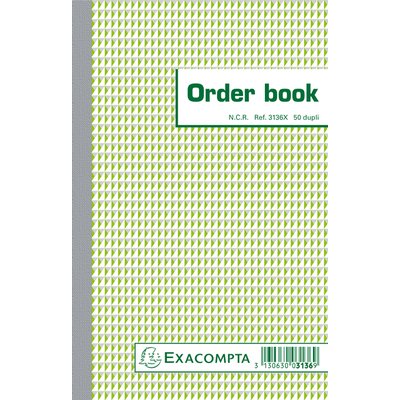 Orderboek Exacompta 210x135mm 50x2vel