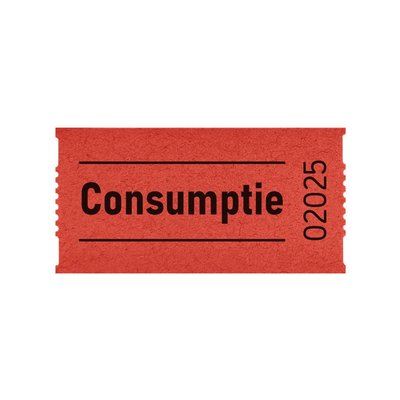 Bon de consommation CombiCraft 57x30mm double face 2x 1000 pièces rouge