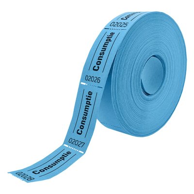 Bon de consommation CombiCraft 57x30mm double face 2x 1000 pièces bleu