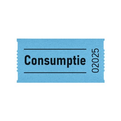 Bon de consommation CombiCraft 57x30mm double face 2x 1000 pièces bleu