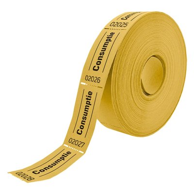 Bon de consommation CombiCraft 57x30mm double face 2x 1000 pièces jaune