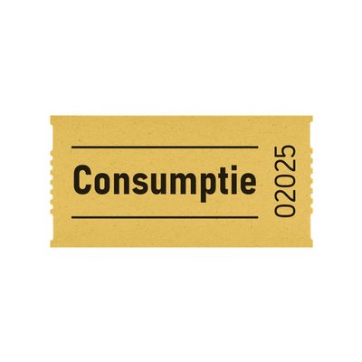 Bon de consommation CombiCraft 57x30mm double face 2x 1000 pièces jaune