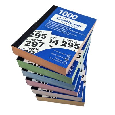 Nummerblok 1-1000 assorti 6 stuks