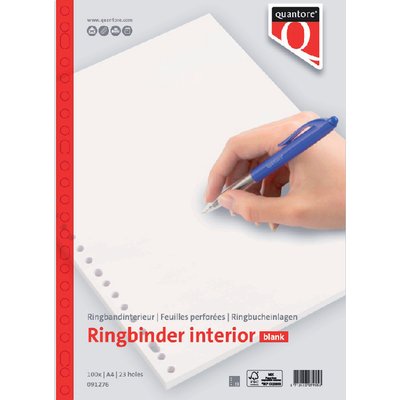 Feuilles perforées Quantore A4 23 trous uni 200 pages