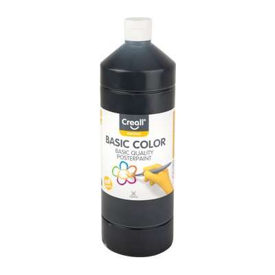 Plakkaatverf Creall basic zwart 1000ml